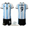 Officiële Voetbalshirt + Korte Broek Argentinië Julian Alvarez 9 Thuis WK 2022 - Kids